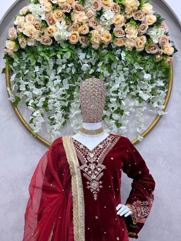 Elegance Velvet Sequence Suit - Image 6