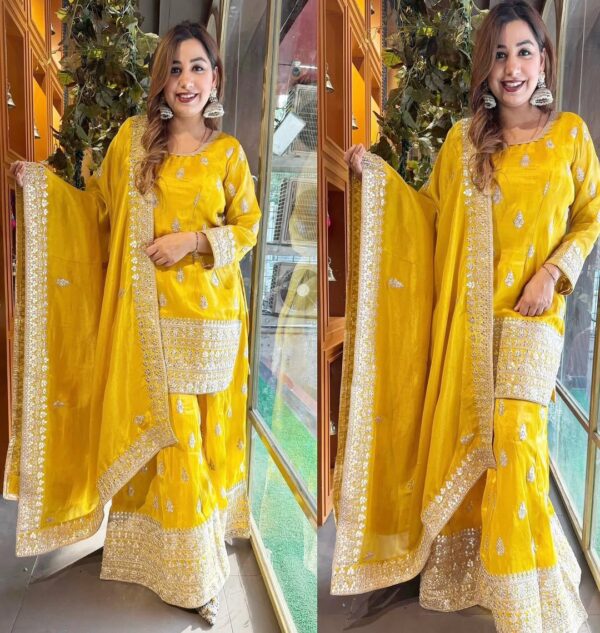 Chandni Crystal Touch Suit Set - Image 4